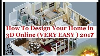 How To Design Your Home in 3D Online 2017 URDUHINDIFloor plans 3D and interior design online free [upl. by Acillegna481]