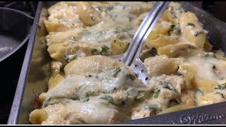 Creamy Chicken Alfredo Stuffed Shells [upl. by Adamo18]