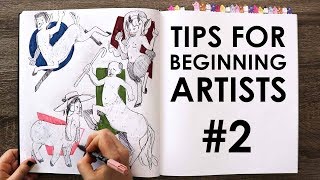 Tips For Beginning Artists  SKETCHBOOK SLAM CHALLENGE 2 [upl. by Attaymik452]