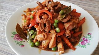 Chicken Igado Recipes homemade filipinorecipe foodlover  Jhenzie files [upl. by Einohpets]