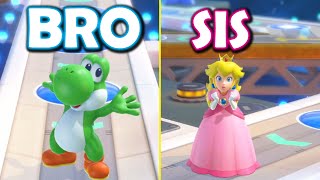 2Player Mario Party Superstars Space Land BRO VS SIS [upl. by Hoenack]