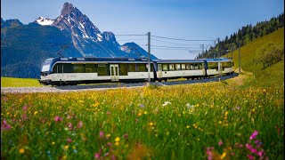 Cab Ride  Saanen to Zweisimmen  Goldenpass Panoramic MOB Switzerland Train  4K HDR 60fps [upl. by Erwin]