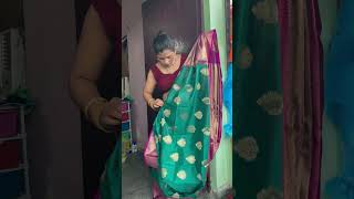 How to drape Dhoti style saree Nauvari saree tutorial shorts saree marathi [upl. by Airec]