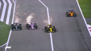 Hamiltons Triple Bahrain Overtake  F1 Best Overtakes of 2018 [upl. by Rocher]