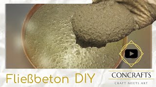 Fließbeton Beton zum Gießen einfach und günstig selber herstellen DIY Rezept Anleitung Tutorial [upl. by Stahl]