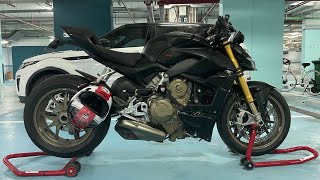 2021 Streetfighter V4S  Akrapovic Homologated Exhaust  Cold Start amp Revs [upl. by Learsiy]