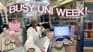 study vlog 🖇️ managing busy uni days productive study tips student success at college 2024 [upl. by Newmann]