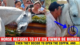 Horse breaks into funeral and refuses to let its owner be buried [upl. by Ainniz]