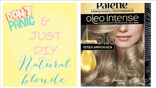 SCHWARZKOPF PALETTE OLEO INTENSE SUPREME BLONDES 805 BEIGE BLONDE REVIEW  NATURAL BLONDE HAIR DIY [upl. by Squier]