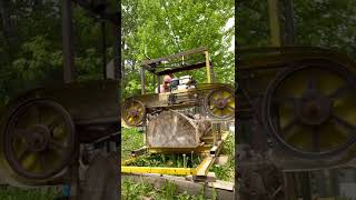 Home made bandsaw mill in action [upl. by Robbins]