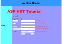 ASPNET Tutorial 8 Create a Login websiteCreating Master Page and apply it to existing aspx pages [upl. by Anahpets875]