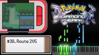 【Pokémon DPPt】 Route 205 Piano Tutorial [upl. by Zap]