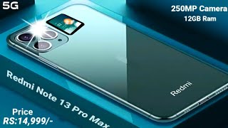 Redmi note 13 pro max  8000mAh Battery 250MP Camera12GB Ram1TB Rom Ultra HDSpecs Get a Website [upl. by Lak]