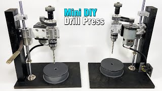 How to make a drill press machine at home using 775 motor and Linear Rail Shaft [upl. by Lydie]