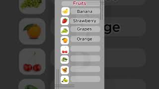 HOW TO PRONOUNCE FRUITS PART 1 english britishaccent shortsyoutube vocabularywords [upl. by Abram]