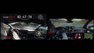 FK8 vs FL5 Nürburgring Record time Comparison [upl. by Nathanoj226]