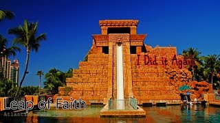 Leap of Faith Vertical Water Slide Through The Shark Tank POV Aquaventure at Atlantis Dubai [upl. by Nalid]