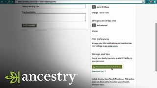 How to Download Your Tree from Ancestrycom  Ancestry [upl. by Ailyt766]