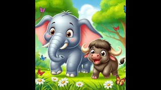 Ellie Elephant and Bruno Buffalo English Fairy Tale VTale [upl. by Esmeralda]