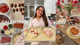 Galentines 🩷 homemade pizza chocolate covered strawberries [upl. by Stenger]