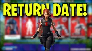 BLACK WIDOW SKIN RETURN DATE in FORTNITE OG Black Widow Coming Back to the Item Shop [upl. by Noseimaj298]