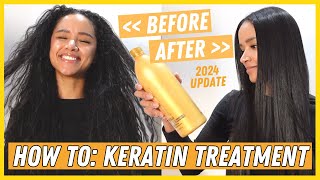 HOW TO do a keratin treatment at home ✨2024 update✨ Everything you need to know amp application tips [upl. by Llesirg734]