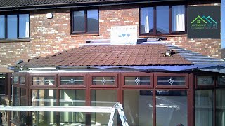 Lightweight Tiles TimeLapse Video of a Conservatory Roof Conversion [upl. by Sonni]