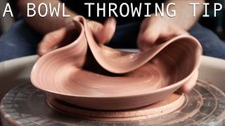 One Trick to Help Throwing Shallow Bowls [upl. by Thurlough]