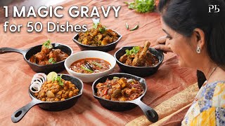 Magic Gravy I 1 Gravy for 50 dishes I All Purpose Gravy I 1 मसाले से बनाएँ 50 डिश I Pankaj Bhadouria [upl. by Karim337]