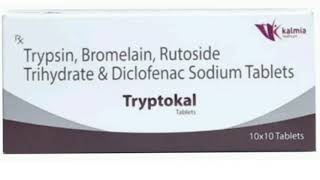 Tryptokal Tablets Trypsin Bromelain Rutoside Trihydrate amp Diclofenac Sodium Tablets [upl. by Anna-Diane]