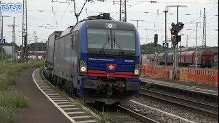 Bahnverkehr Güterzug ICEzüge IC und regionalzüge durch Rastatt Bahnhof [upl. by Iot]