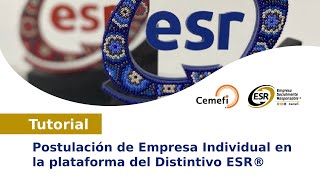 Postulación de Empresa Individual en la plataforma del Distintivo ESR® [upl. by Stambaugh]