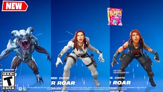 Black Widow Fortnite doing all BuiltIn Meme Emotes and Funny Dances シ [upl. by Edvard]