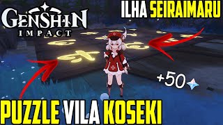 COMO FAZER PUZZLE DENTRO DA CASA NA ILHA SEIRAIMARU VILA KOSEKI INAZUMA GENSHIN IMPACT [upl. by Keg767]