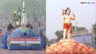 UP Tableau Symbolizes Ayodhya Ram Mandir ISRO Celebrates Chandrayaan Success At Republic Day Parade [upl. by Nnylylloh]