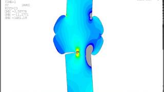 Crack Propagation in Welded Pipe Axisymmetric Model [upl. by Aman123]