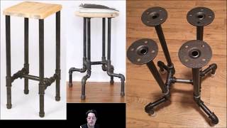 Making a Stool or Table From Steel or Using Galvanized Pipe [upl. by Audwin]