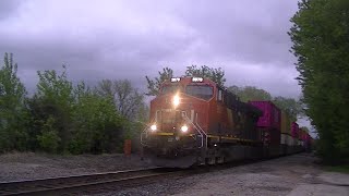 CN 2879 CN 3820 Northbound Internodal Near Animal crossing Rescue Fond Du Lac Wisconsin 05042024 [upl. by Darreg]