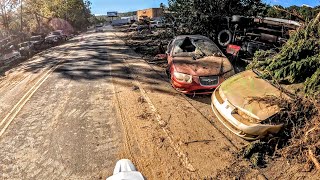 Swannanoa River devastation in Asheville  Hurricane Helene aftermath [upl. by Aufa]