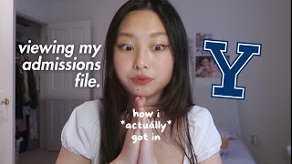 how i actually got into yale viewing my yale admissions file [upl. by Llener25]