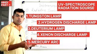 UVUltravioletVisible Spectroscopy I Instrumentation Part1 I Radiation Source I Hindi [upl. by Ylak951]