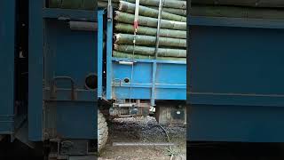 Process Of Using Hydraulic Automatic Rope Tightener To Fix Bamboo [upl. by Belding707]