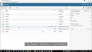 File Search Options in Centrestack [upl. by Ekrub114]