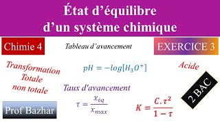 L’essentiel du cours  État d’équilibre d’un système chimique  2BAC BIOF  prof BMouslim bac2024 [upl. by Hakeem]