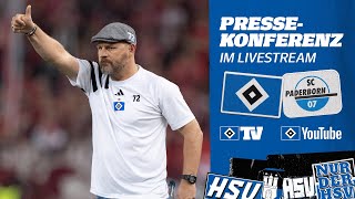 RELIVE PRESSEKONFERENZ MIT STEFFEN BAUMGART I HSV vs SC Paderborn I 7 Spieltag [upl. by Hardy]