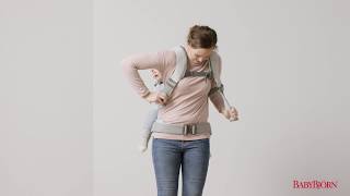 BABYBJÖRN  How to place your child on your back in Baby Carrier One [upl. by Melc]