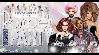 Raja amp Jinkx Monsoon Roscoes RPDR All Stars 7 Viewing Party with Batty amp Kara [upl. by Anihpesoj]