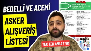 Bedelli Askerlik Alışveriş Listesi Asker Malzemelerini Tek Tek Anlattım [upl. by Irneh]