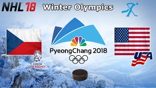 Winter Olympics 2018  Czechia vs USA  Qualification Playoffs  NHL 18 [upl. by Idzik330]