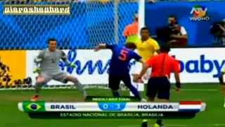 Resumen Goles Holanda 30 Brasil  Mundial Brasil 2014 [upl. by Nordgren608]